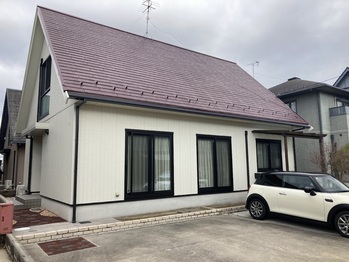 「外壁と屋根の色あせが気になっていました」外壁屋根塗装　松江市K様邸
